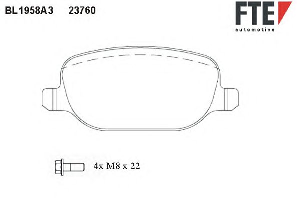 Тормозные колодки FTE BL1958A3