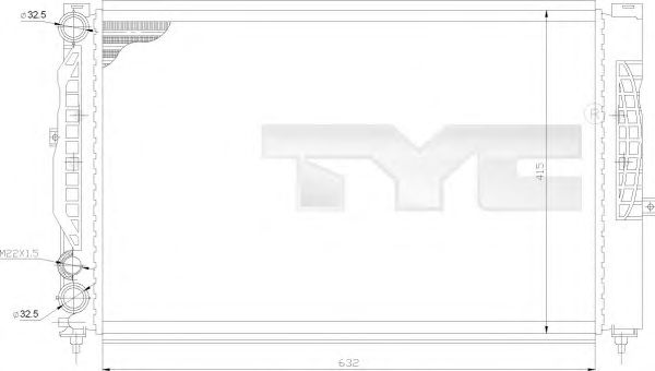Радиатор, охлаждение двигателя TYC 702-0011