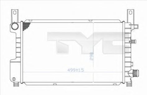 Радиатор, охлаждение двигателя TYC 710-0049