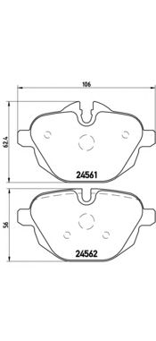 Тормозные колодки BREMBO P 06 064