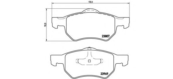 Тормозные колодки BREMBO P 11 013