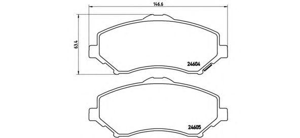 Тормозные колодки BREMBO P 11 022