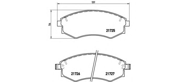 Тормозные колодки BREMBO P 15 011