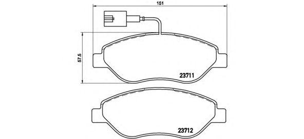 Тормозные колодки BREMBO P 23 086