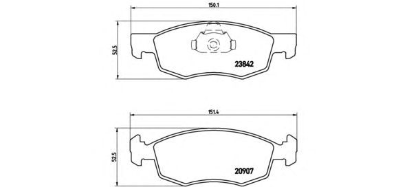 Тормозные колодки BREMBO P 23 118