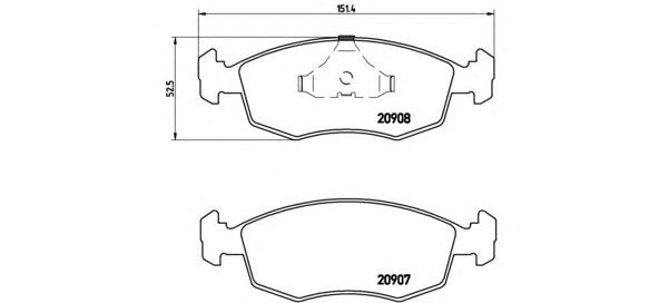 Тормозные колодки BREMBO P 24 019