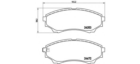 Тормозные колодки BREMBO P 24 086