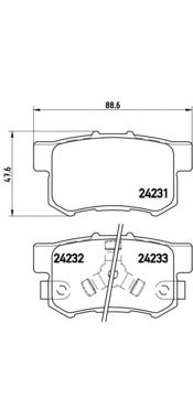 Тормозные колодки BREMBO P 28 051