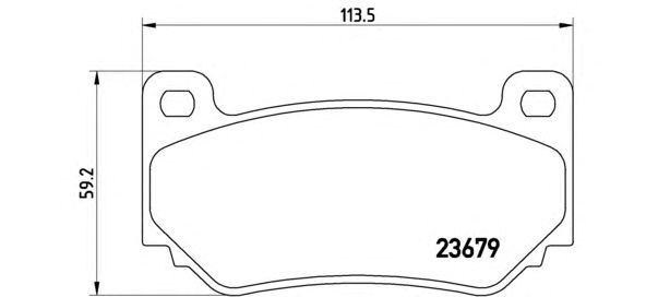 Тормозные колодки BREMBO P 52 018