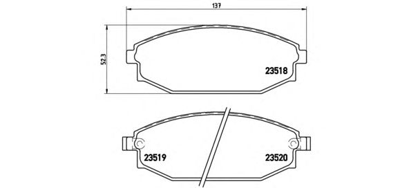 Тормозные колодки BREMBO P 54 027