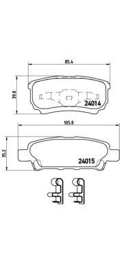 Тормозные колодки BREMBO P 54 034