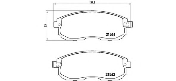 Тормозные колодки BREMBO P 56 065