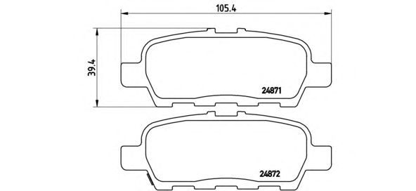 Тормозные колодки BREMBO P 56 068