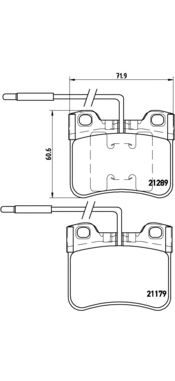 Тормозные колодки BREMBO P 61 034