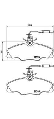 Тормозные колодки BREMBO P 61 056