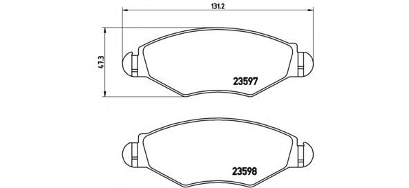 Тормозные колодки BREMBO P 61 063