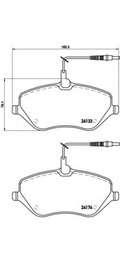 Тормозные колодки BREMBO P 61 078
