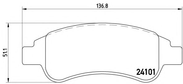 Тормозные колодки BREMBO P 61 082