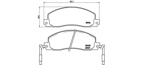 Тормозные колодки BREMBO P 68 006
