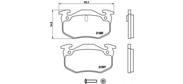 Тормозные колодки BREMBO P 68 018