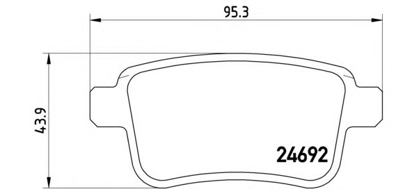 Тормозные колодки BREMBO P 68 043