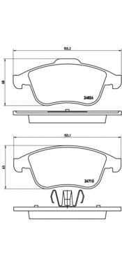 Тормозные колодки BREMBO P 68 047