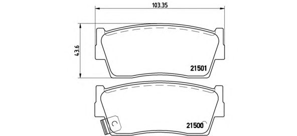 Тормозные колодки BREMBO P 79 006