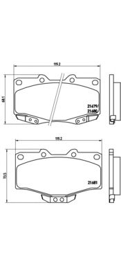 Тормозные колодки BREMBO P 83 009