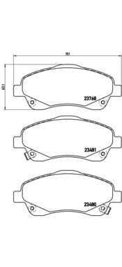 Тормозные колодки BREMBO P 83 046