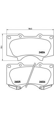 Тормозные колодки BREMBO P 83 102