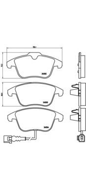 Тормозные колодки BREMBO P 85 112