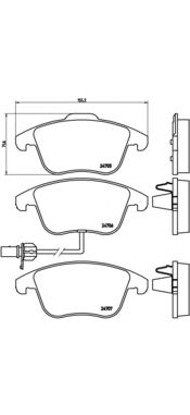 Тормозные колодки BREMBO P 85 113