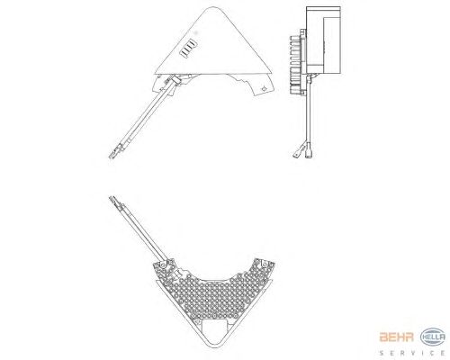 Регулятор, вентилятор салона HELLA 5HL 351 321-271
