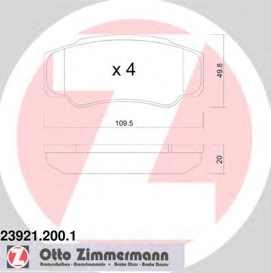 Тормозные колодки ZIMMERMANN 23921.200.1