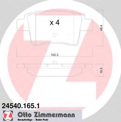 Тормозные колодки ZIMMERMANN 24540.165.1