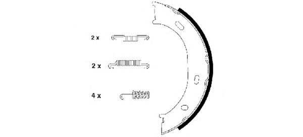 Тормозные колодки ручника HELLA 8DA 355 050-291