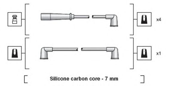 Комплект высоковольтных проводов MAGNETI MARELLI 941318111184
