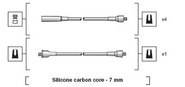 Комплект високовольтних проводів MAGNETI MARELLI 941318111231