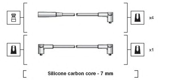 Комплект высоковольтных проводов MAGNETI MARELLI 941318111233