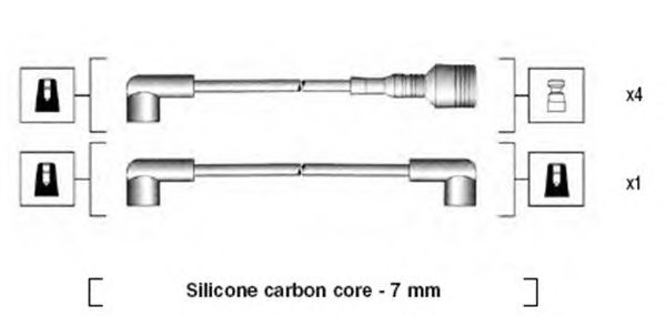 Комплект высоковольтных проводов MAGNETI MARELLI 941044120502