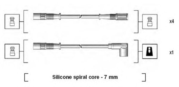 Комплект высоковольтных проводов MAGNETI MARELLI 941095470590
