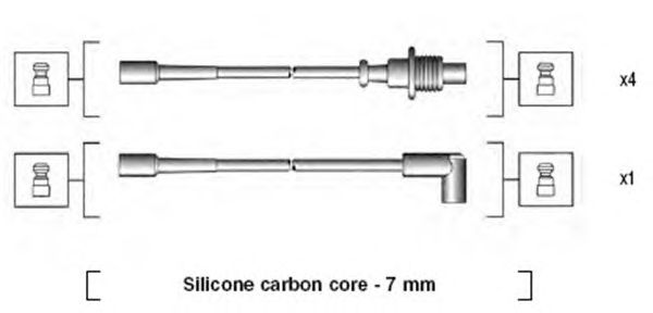 Комплект високовольтних проводів MAGNETI MARELLI 941135090698