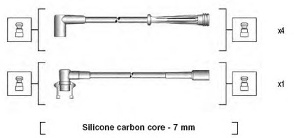 Комплект высоковольтных проводов MAGNETI MARELLI 941145170714