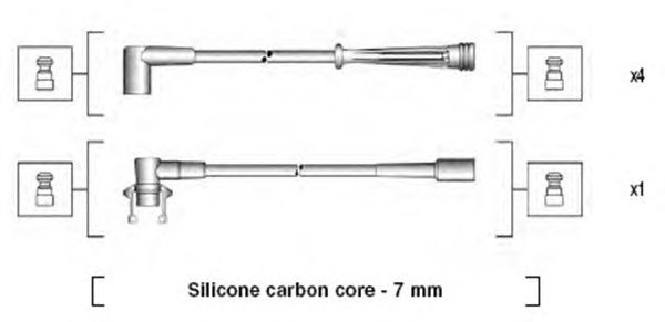 Комплект высоковольтных проводов MAGNETI MARELLI 941145180715