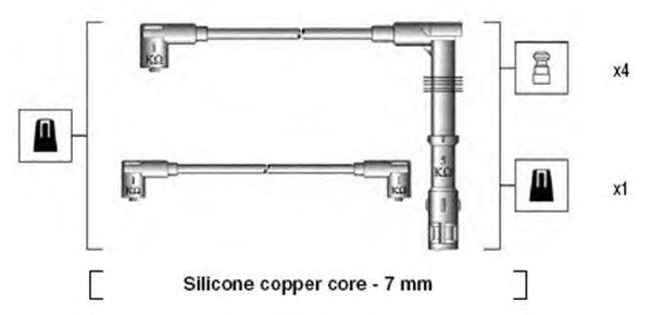 Комплект високовольтних проводів MAGNETI MARELLI 941175150756