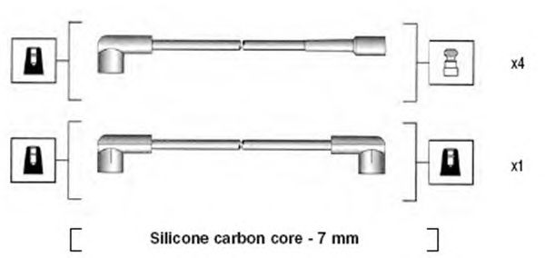 Комплект высоковольтных проводов MAGNETI MARELLI 941245010808