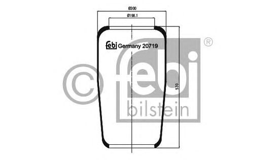 Пневмоподушка подвески FEBI BILSTEIN 20719