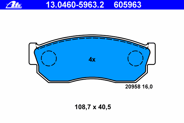 Тормозные колодки ATE 13.0460-5963.2