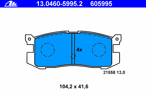 Тормозные колодки ATE 13.0460-5995.2