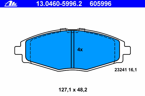 Тормозные колодки ATE 13.0460-5996.2